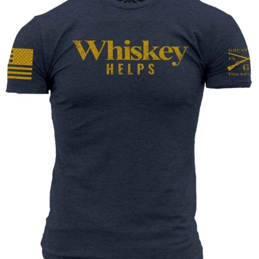 Grunt Style Midnight Navy Whiskey Helps T-Shirt Size XL Great used condition